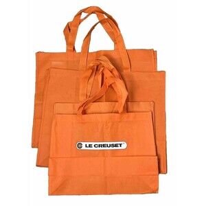 LE CREUSET Shopping Bag Lot 4 Gift Tote Reusable Eco Friendly Shopper 20in 16in